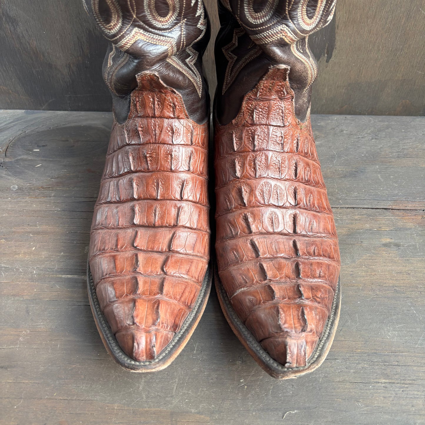 Lucchese Two-Tone Crocodile Boots
