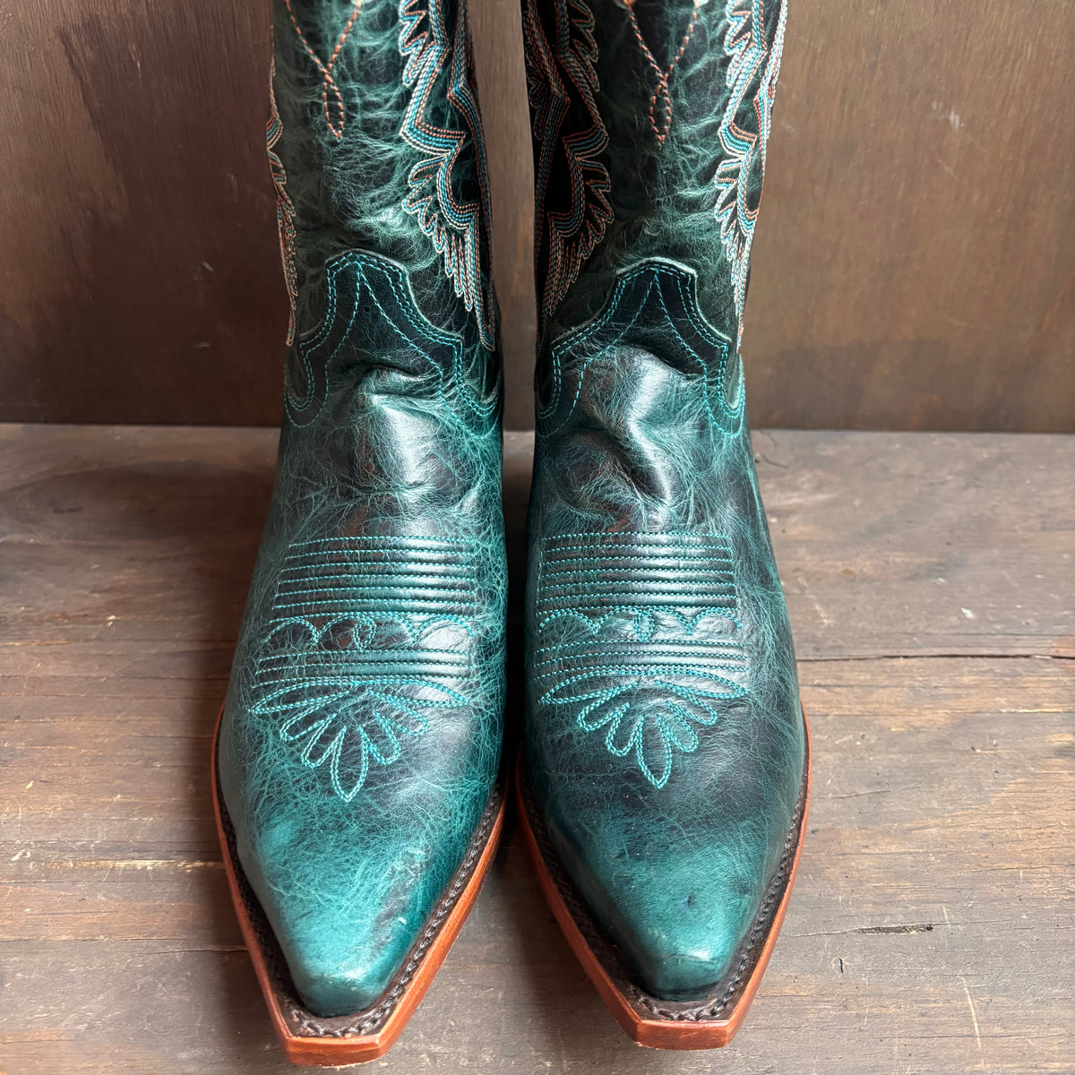 Justin Teal Leather Boots