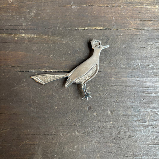 Sterling Silver Roadrunner Pin