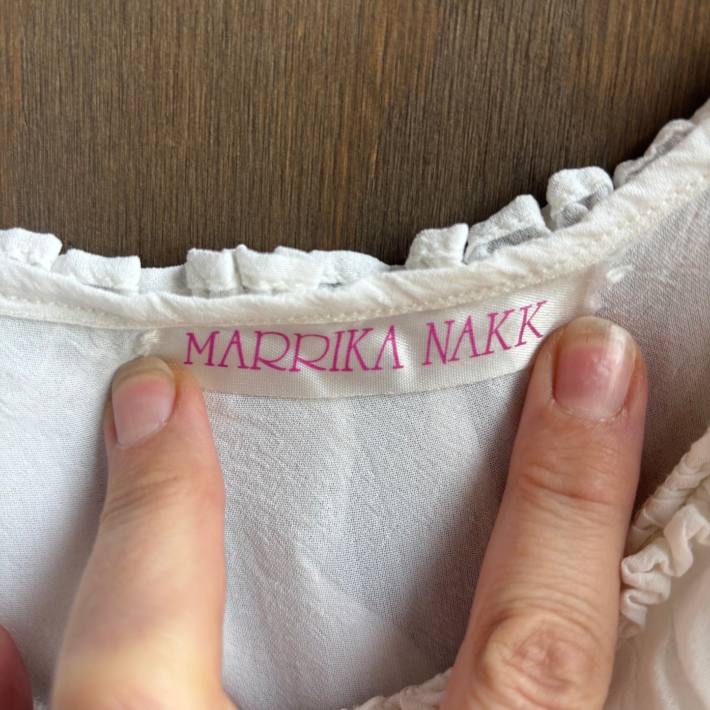 Marrika Nakk Western Tiered White Dress
