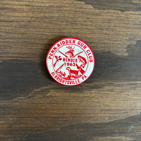 1963 Penn-Kidder Gun Club Button