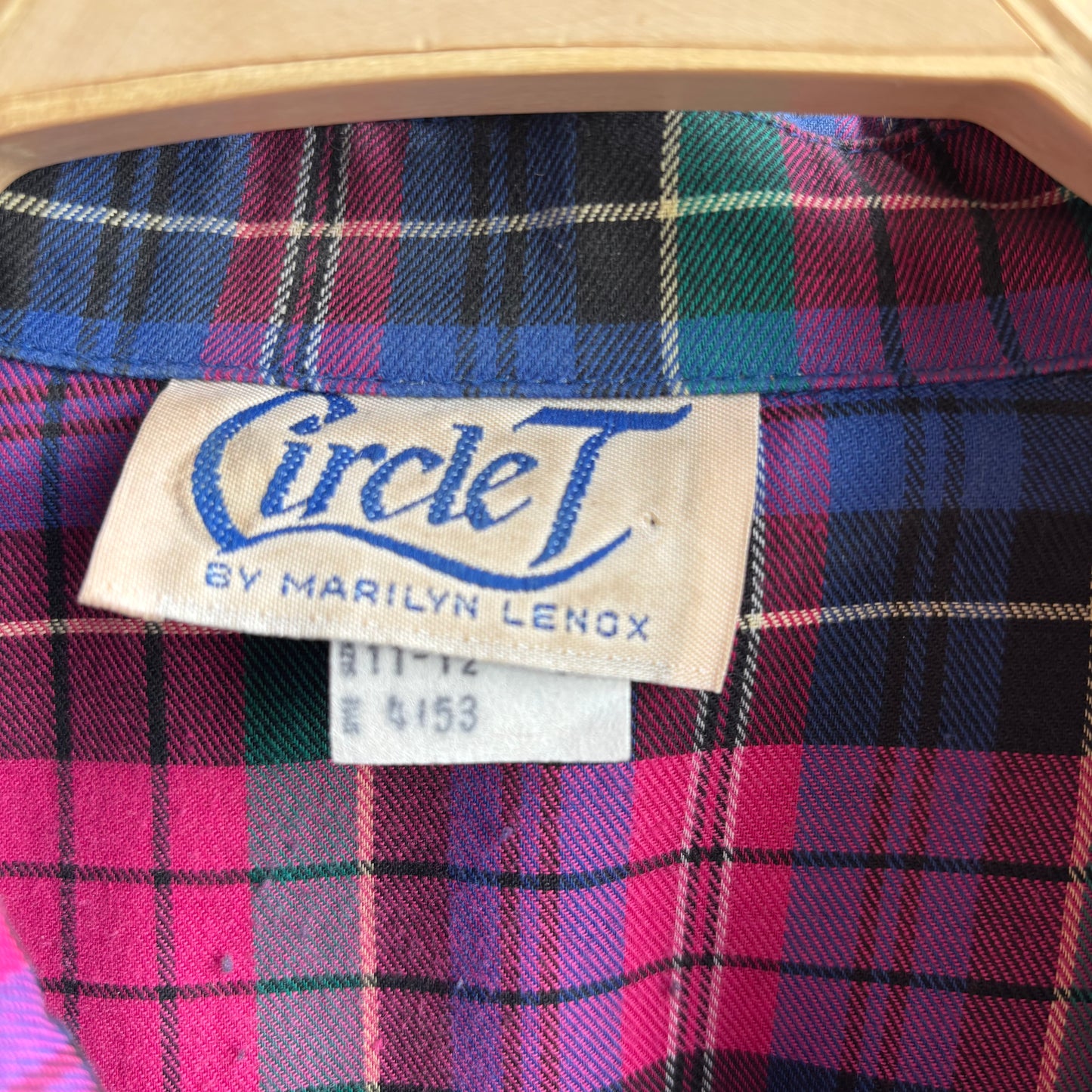 Vintage Circle T Pink Plaid Button Up