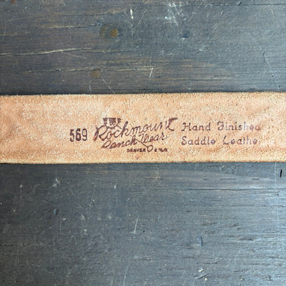 Rockmount Ranch Wear Tan Tooled Leather Belt