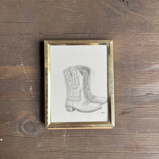 Cowboy boot sketch