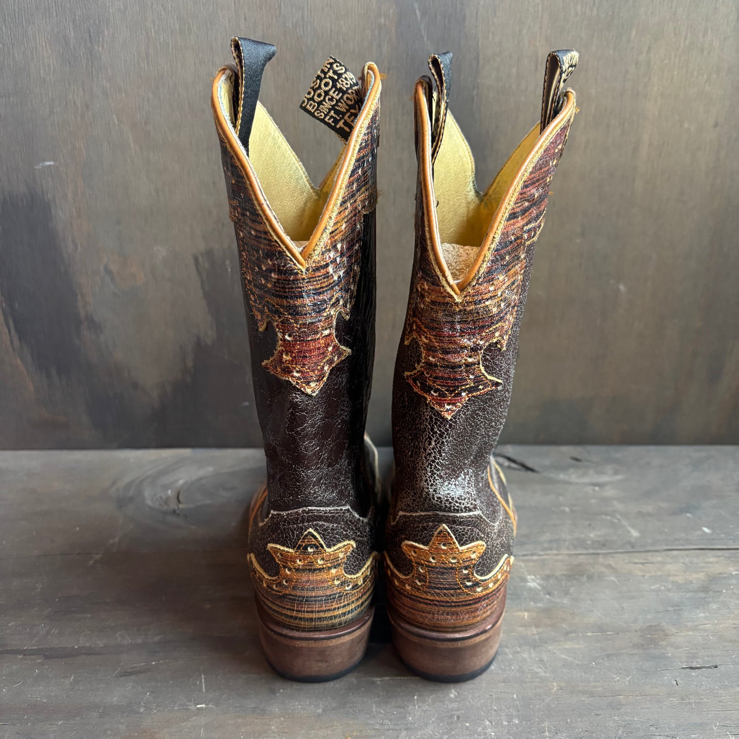 Justin Two-Tone Boots with Perforations