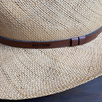 Stetson Straw Hat with Leather Band