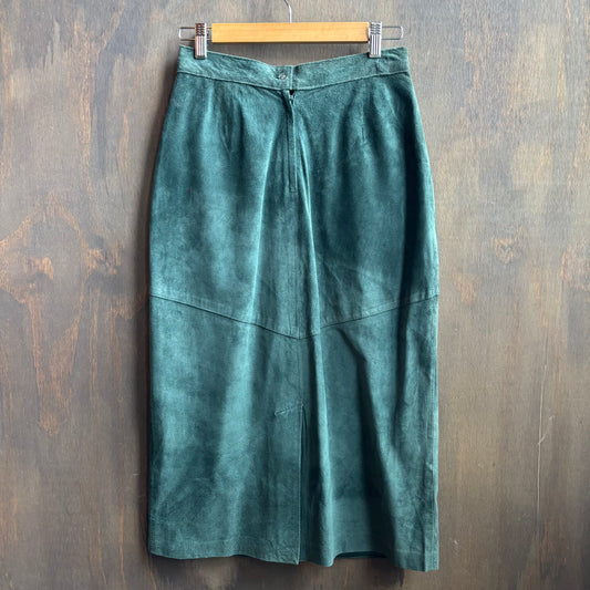 Evan Davies Green Suede Skirt