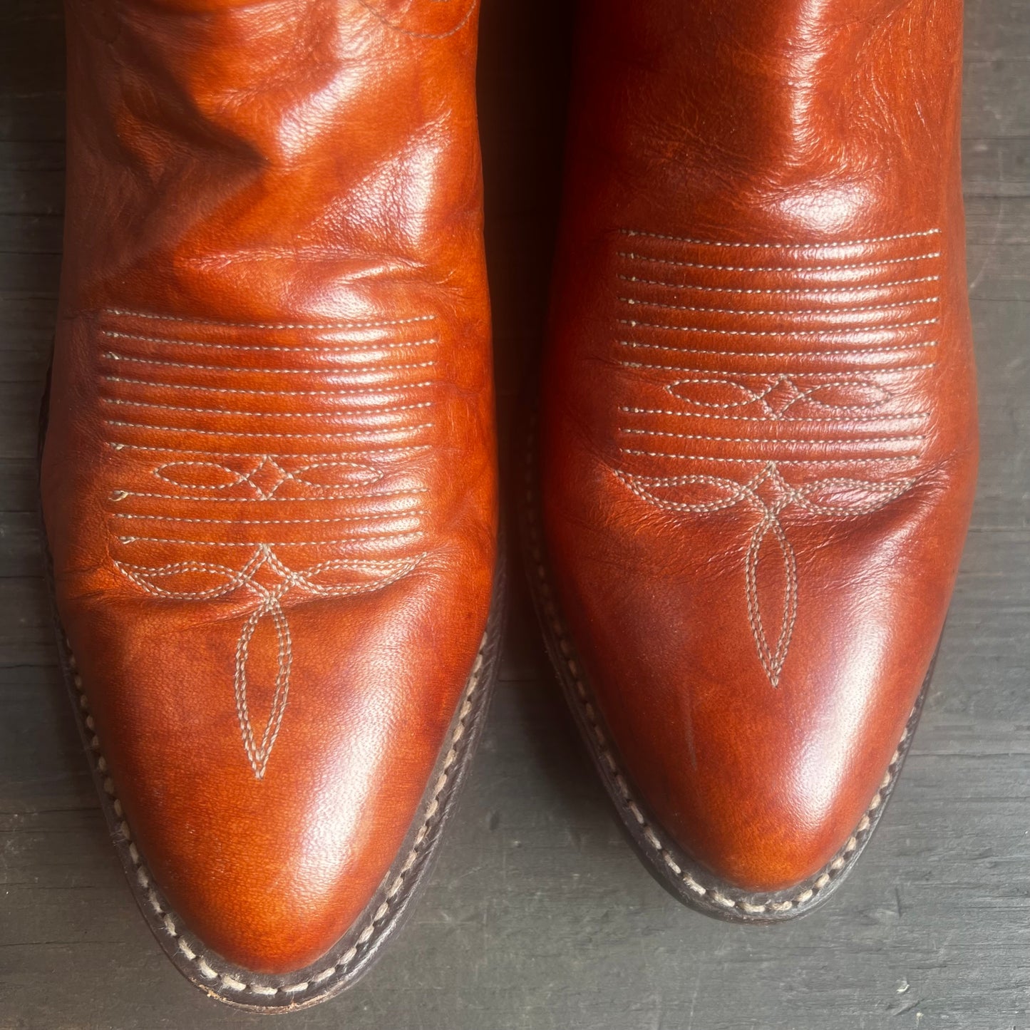 Tony Lama Rust Colored Cowboy Boots