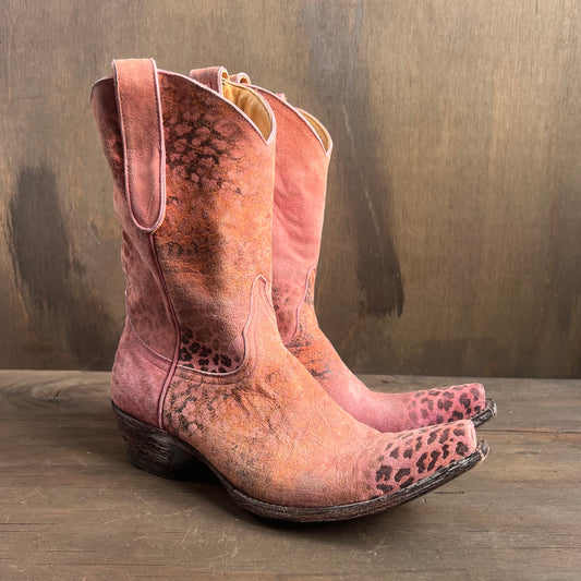 Old Gringo Pink Cheetah Print Cowgirl Boots