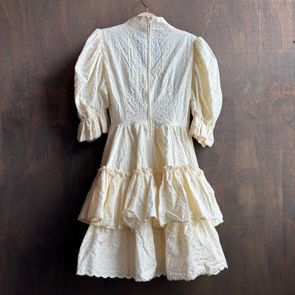 Eyelet Puff Sleeve and Skirt Dress