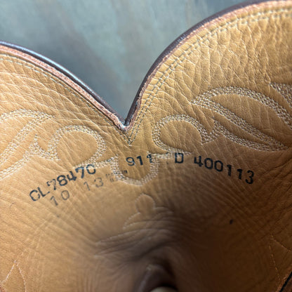 Lucchese Tan Ostrich Foot Roper Boot