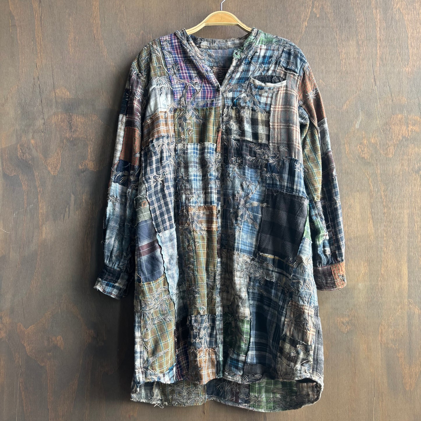 Distressed Patchwork Duster
