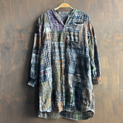 Distressed Patchwork Duster