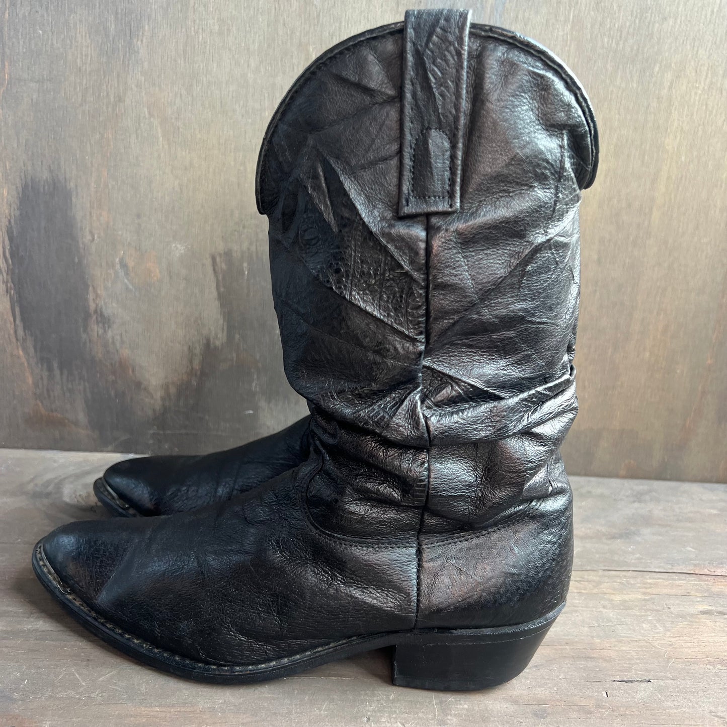 Custom Made Black Roper Boots