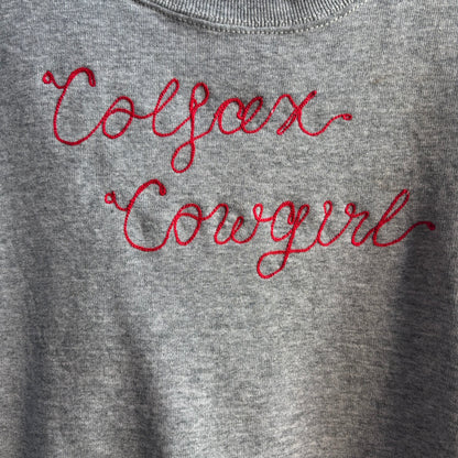 Custom Grey "Colfax Cowgirl" Sweatshirt