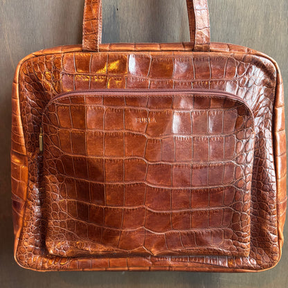 Furla Tan Reptile Shoulder Bag