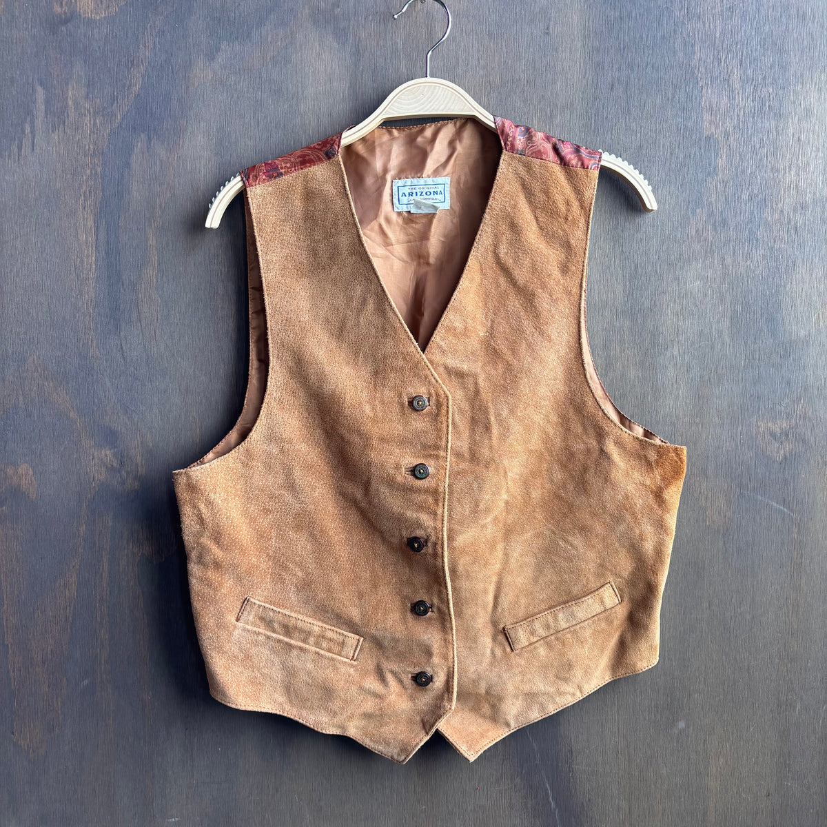 Arizona Jeans Co Beige Leather Vest