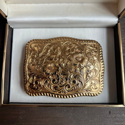 Crumrine Gold Plated Belt Buckle