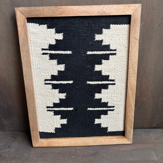 Black and White Weaving in Frame