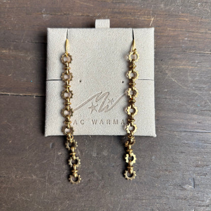 Mac Warman Vintage Brass Chain Earrings
