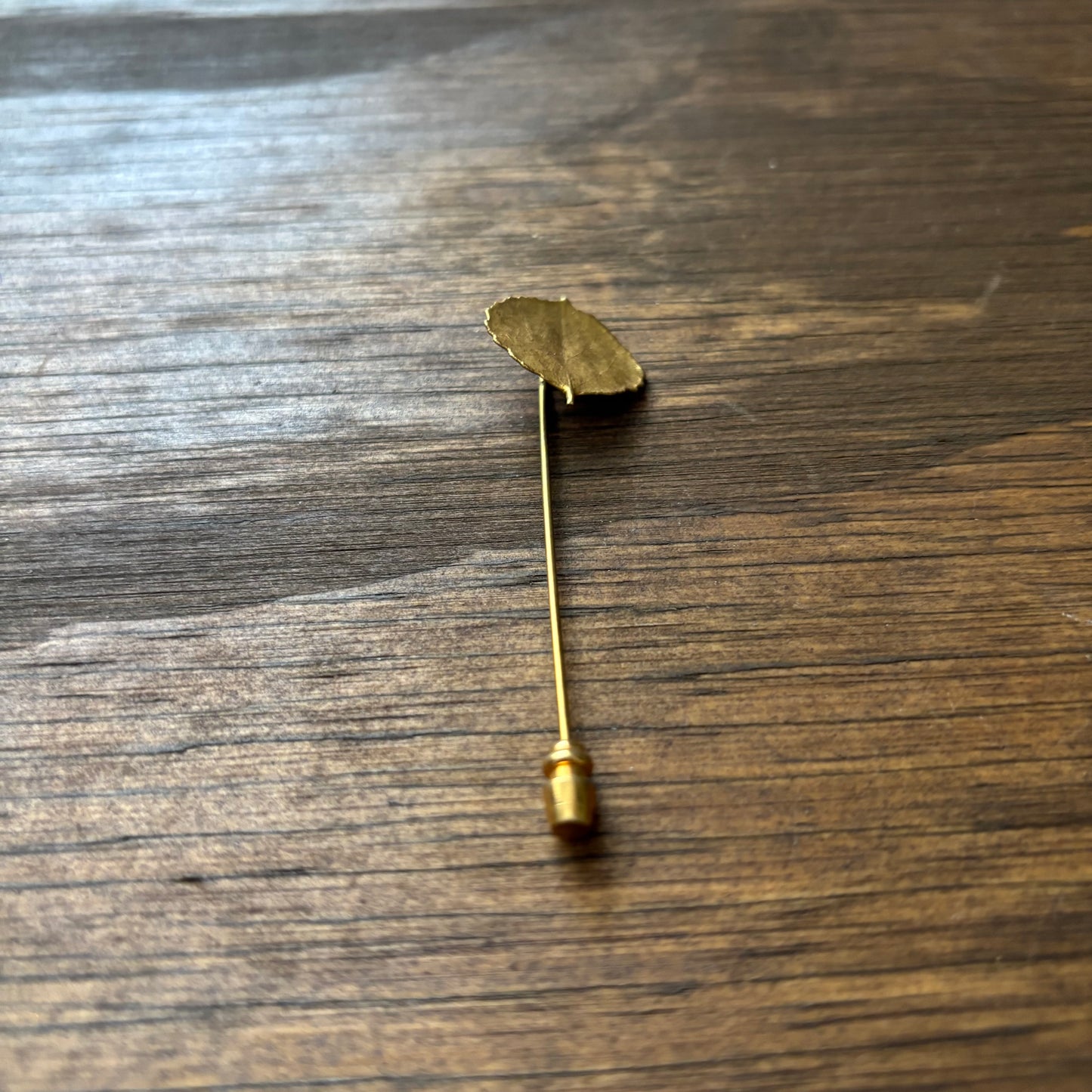 Gold Dipped Aspen Leaf Tie Pin