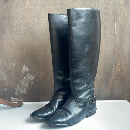 Calico Black Riding Boots