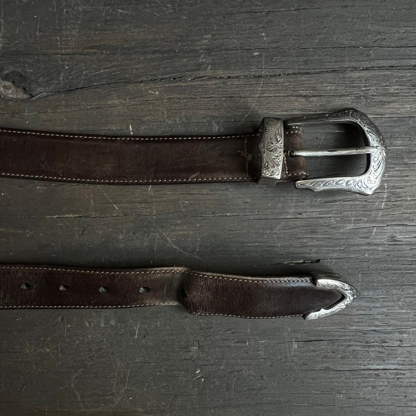 Martin Dingman Brown Leather Belt