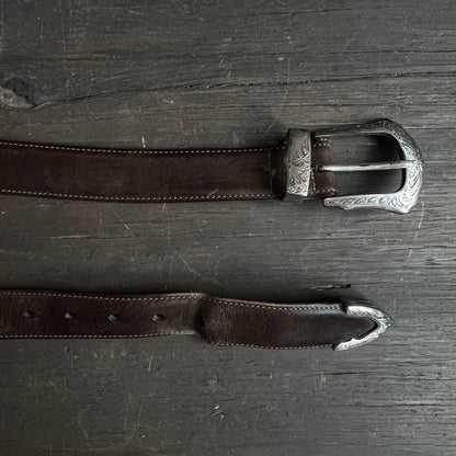 Martin Dingman Brown Leather Belt