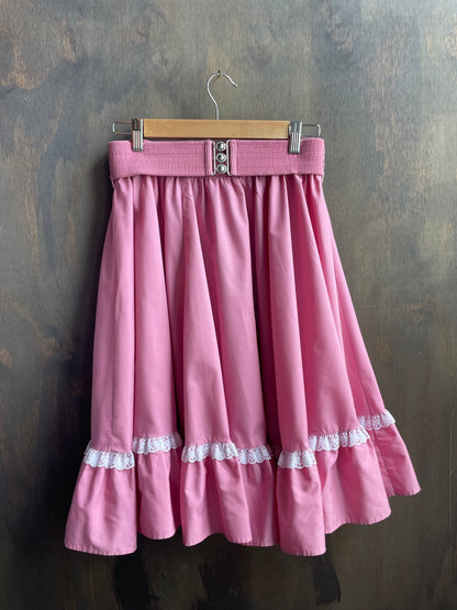 Vintage Partners Please Pink Skirt with Belt