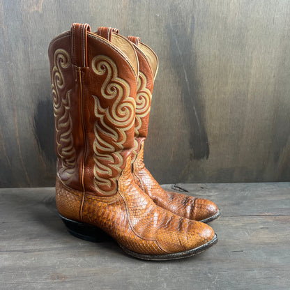 Tony Lama Leather and Snakeskin Boots