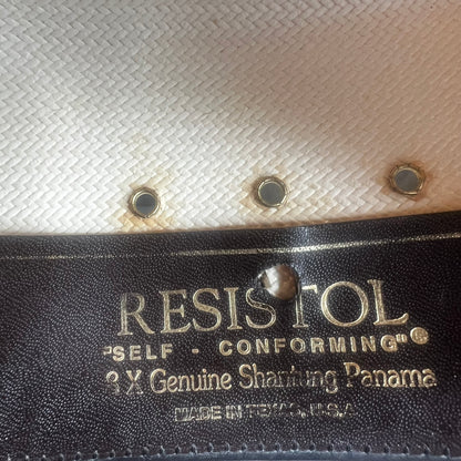 Resistol Straw Hat with Brown Hat Band