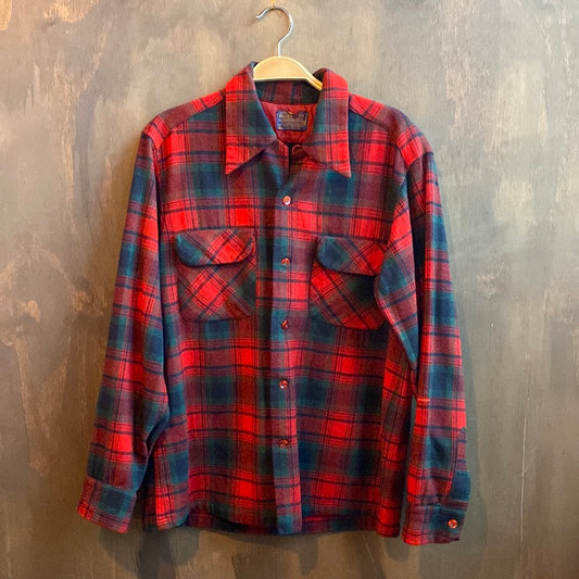 Pendleton Wool Red Plaid Button Down