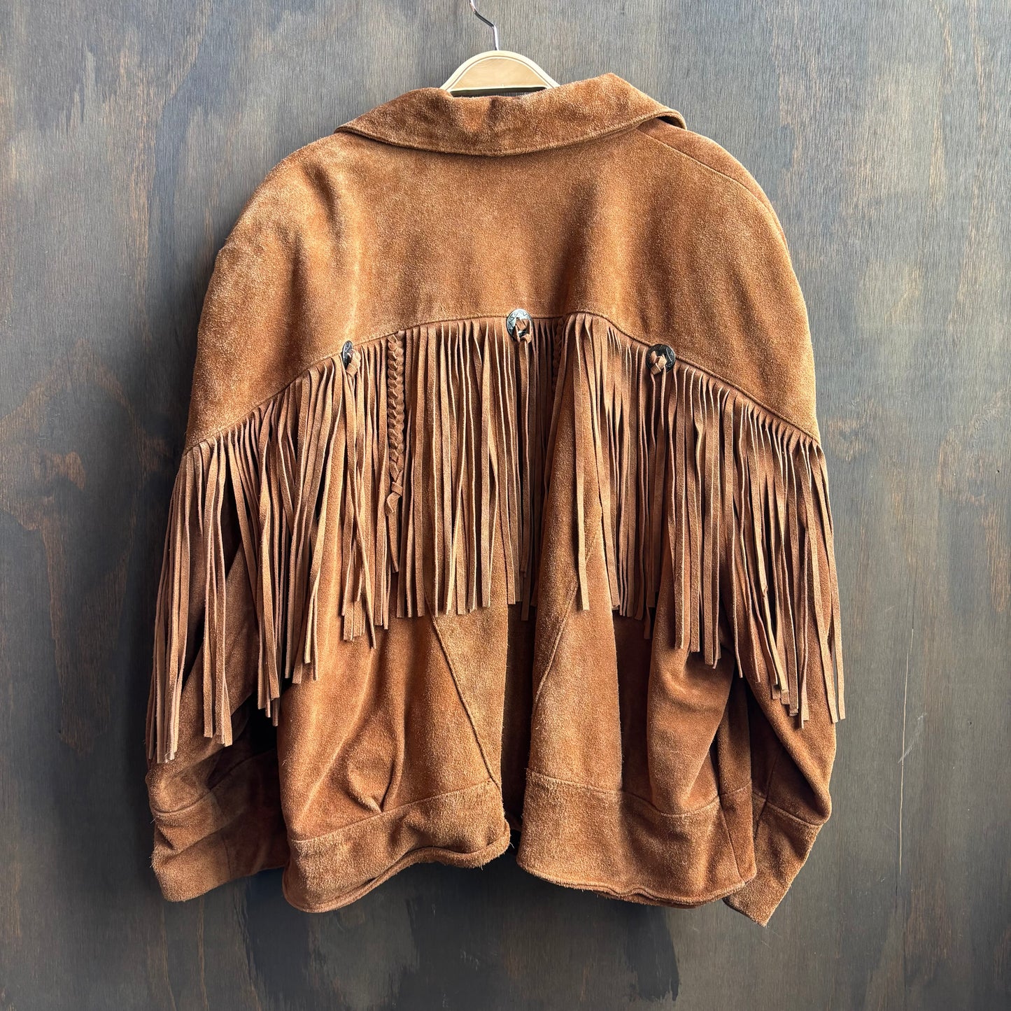 Fringed Leather Bomber Jacket