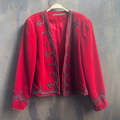 Double D Ranchwear Red Velvet Jacket