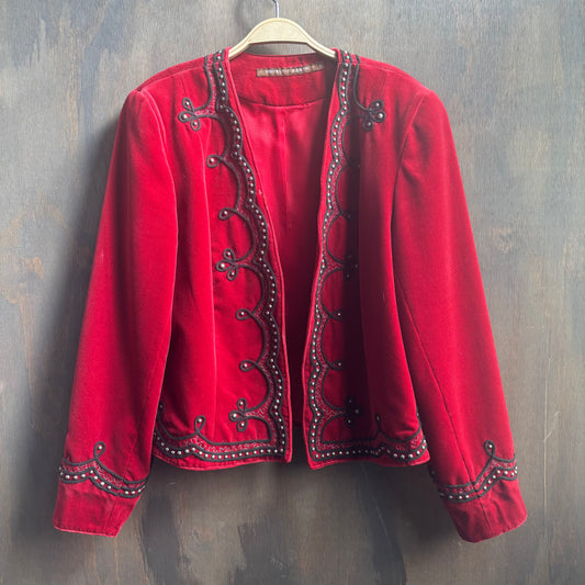 Double D Ranchwear Red Velvet Jacket