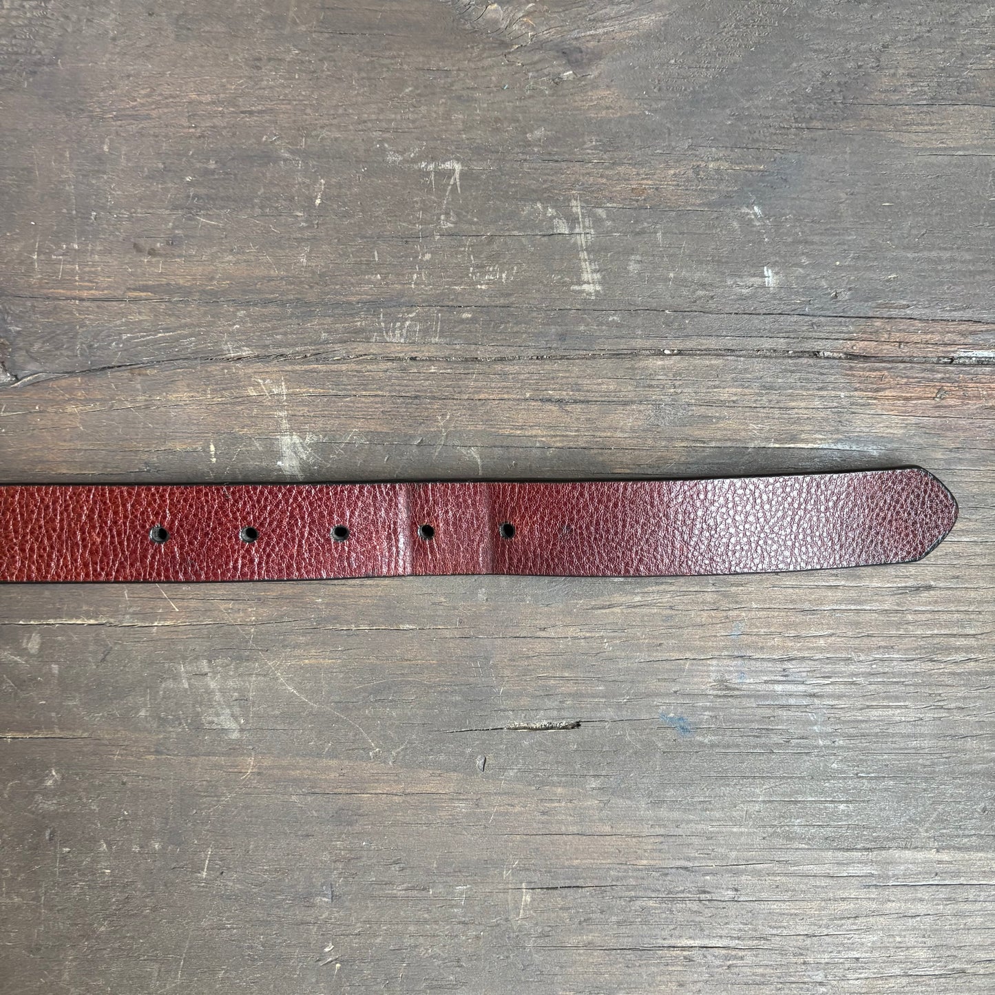 Burgundy Leather Belt