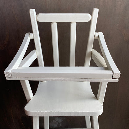 Vintage white wooden high chair