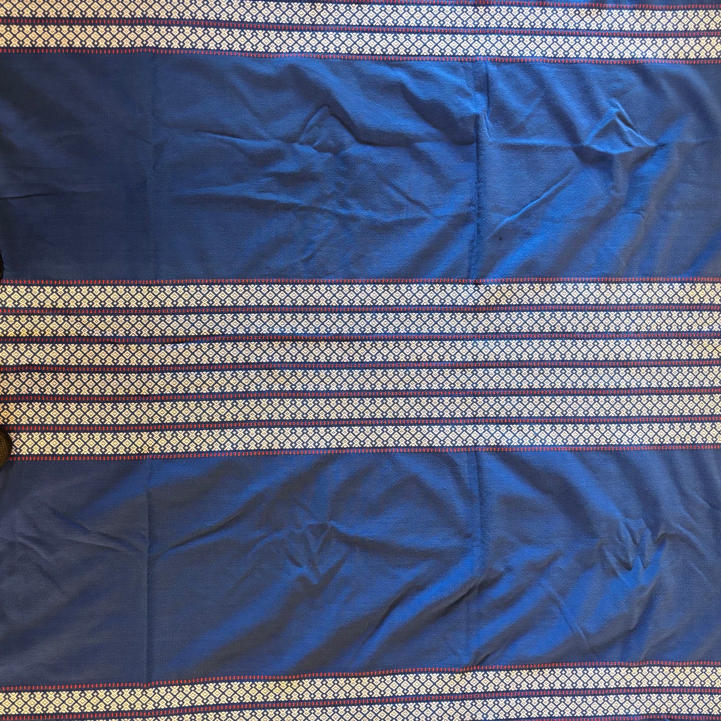Blue Woven Table Cloth
