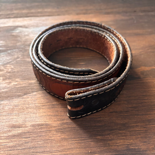Vintage Tooled Leather John Belt