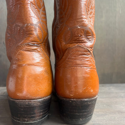 Justin Tan Leather Cowboy Boots