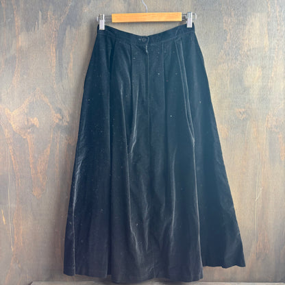 Vintage Panhandle Slim Black Velvet Skirt