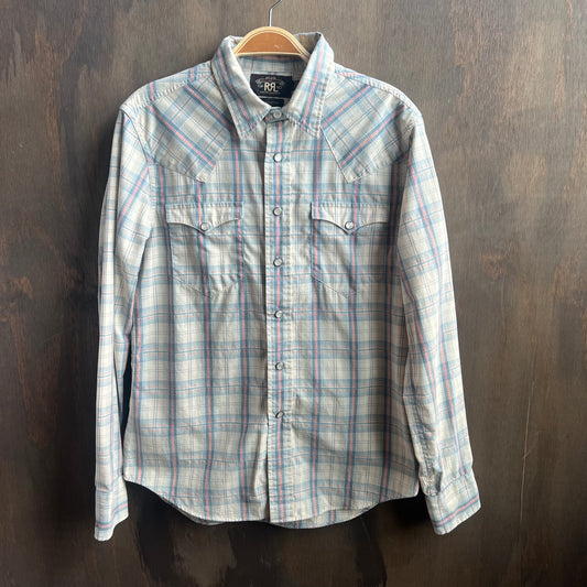 Double RL Plaid Pearl Snap