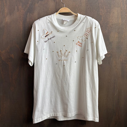 Bedazzled White Western Tee-Shirt