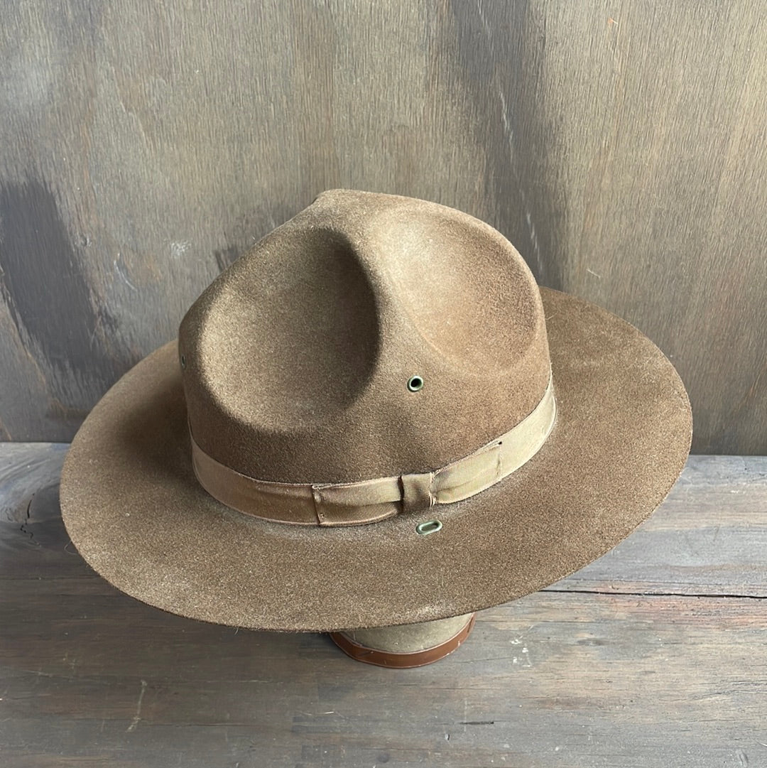 Vintage Brown Sergeant Hat