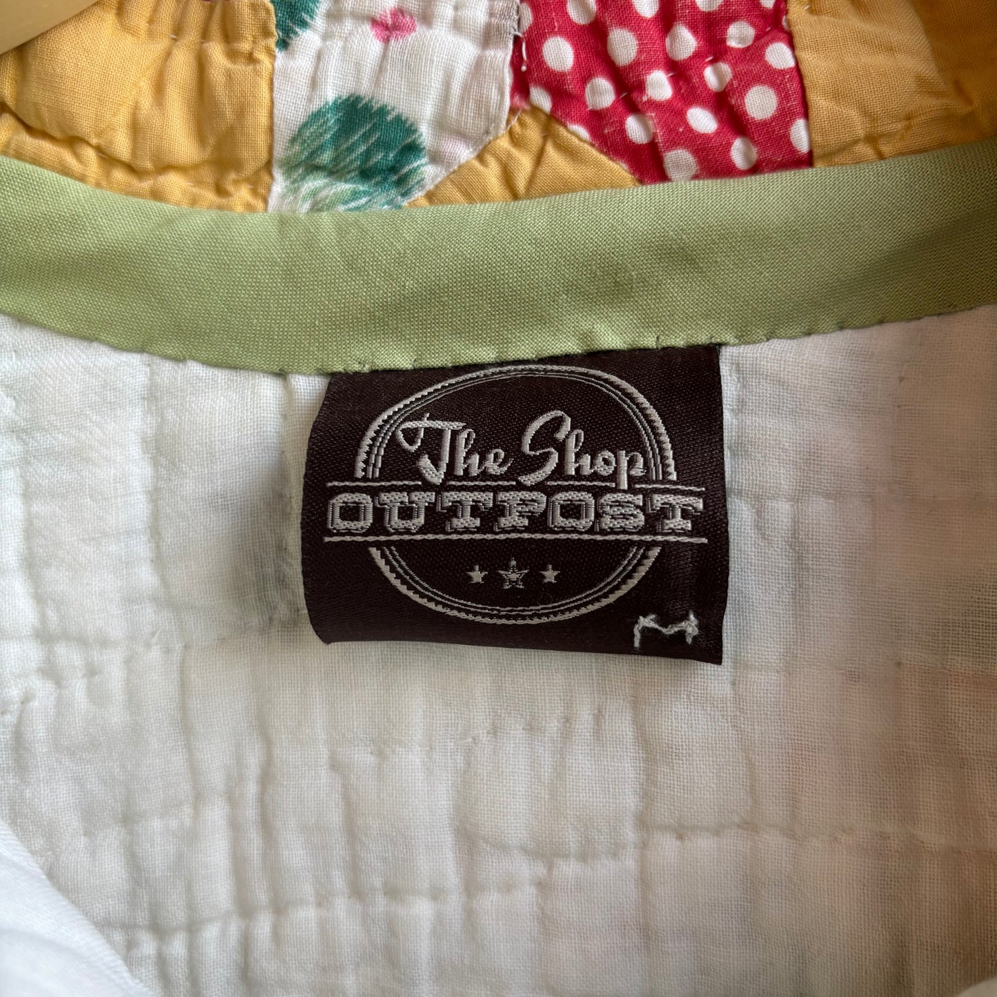 Vintage Yellow and Green Cropped Quilt Jacket