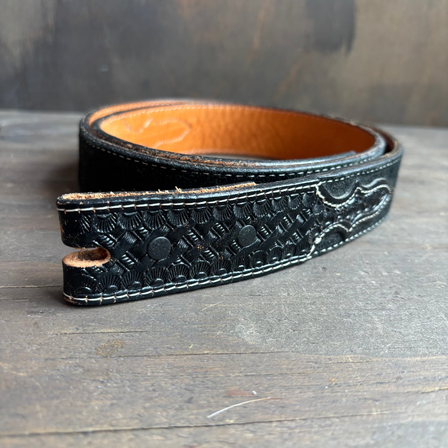 Nocona Black Leather Belt
