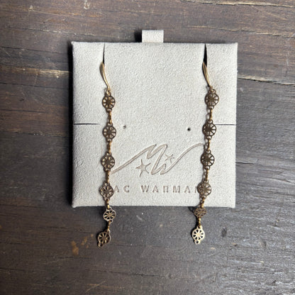 Mac Warman Vintage Brass Delicate Flower Earring