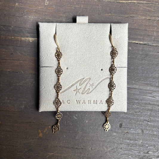 Mac Warman Vintage Brass Delicate Flower Earring