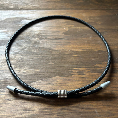 Black Leather Adjustable Hat Band