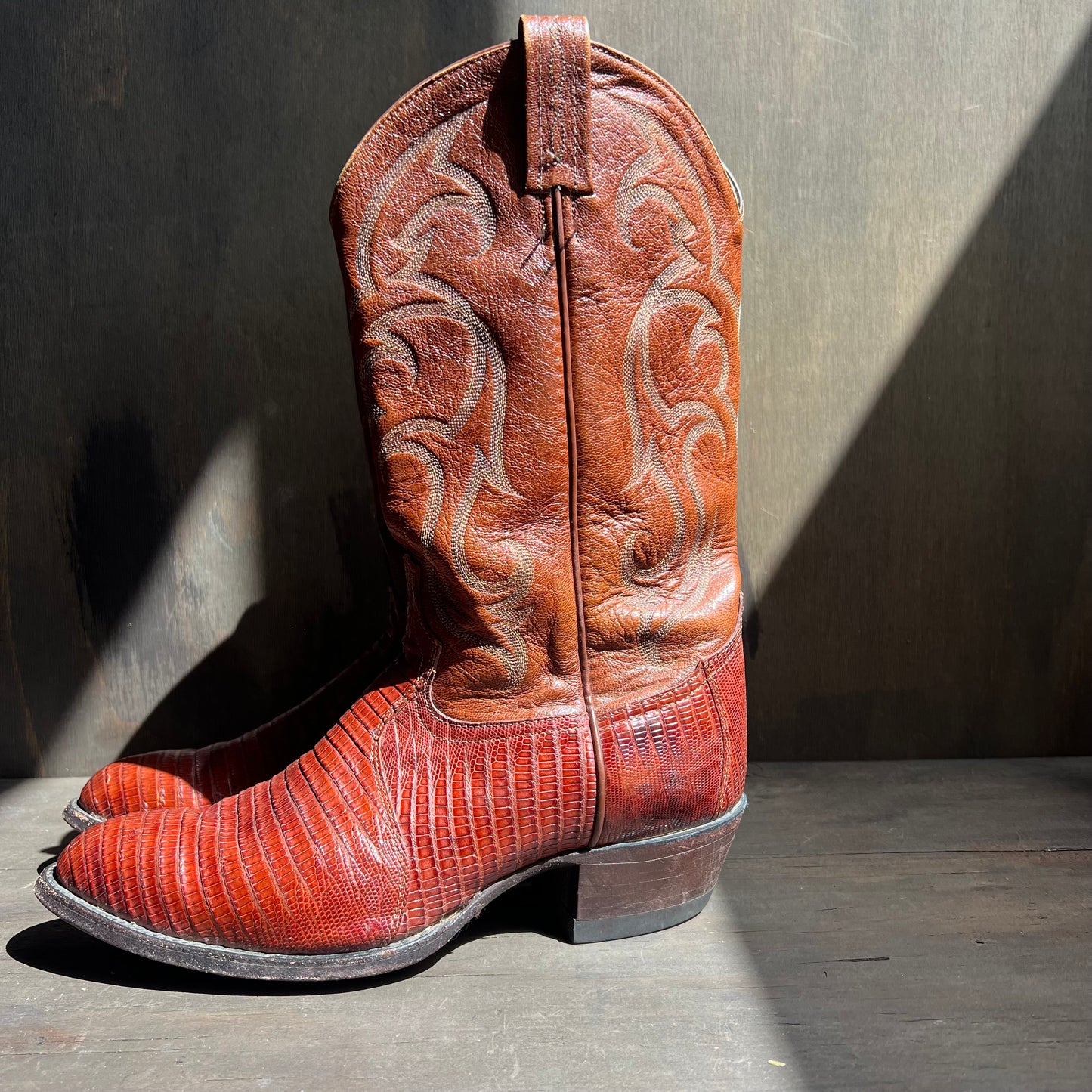 Tony Lama Two-Tone Lizard Boots